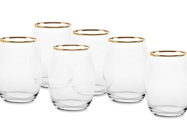 BICCHIERI AMBER GOLDEN SET 6 35 CL ART.950876A