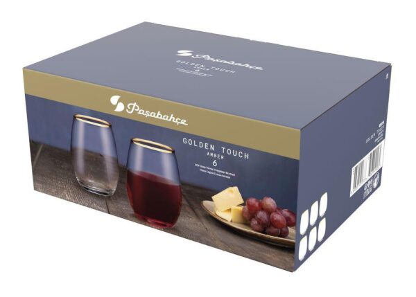 BICCHIERI AMBER GOLDEN SET 6 57CL ART.950876B