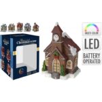 CASETTA NATALE RESINA C/LED 5A ART.AAA910150