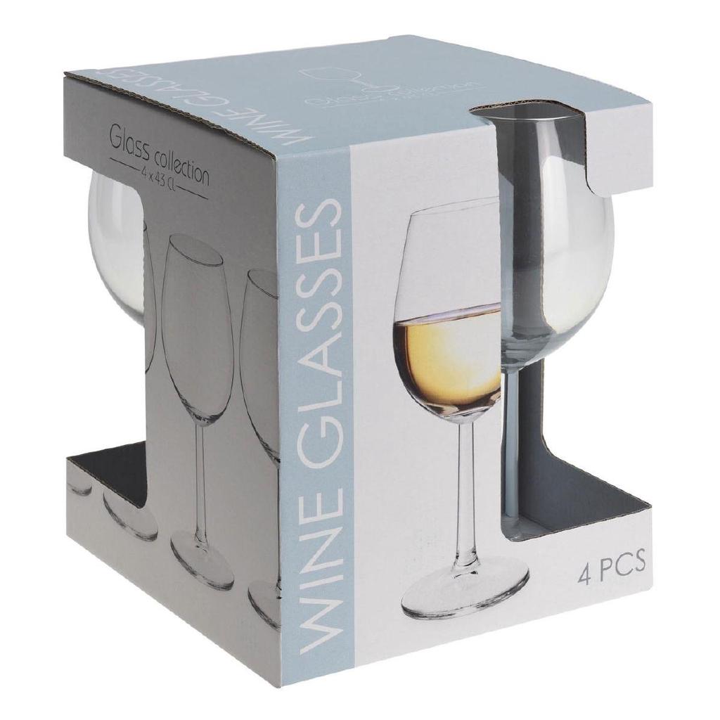 SET 4 CALICI VETRO VINO BIANCO 43CL ART.CC7000280 SET 4 CALICI VETRO VINO BIANCO 43CL ART.CC7000280