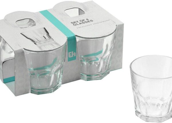 BICCHIERI IN VETRO S/4 250ML PER ACQUA ART.YE5000060