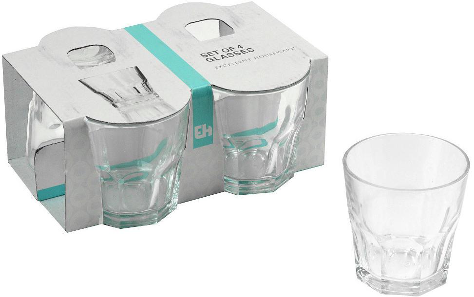 BICCHIERI IN VETRO S/4 250ML PER ACQUA ART.YE5000060 BICCHIERI IN VETRO S/4 250ML PER ACQUA ART.YE5000060