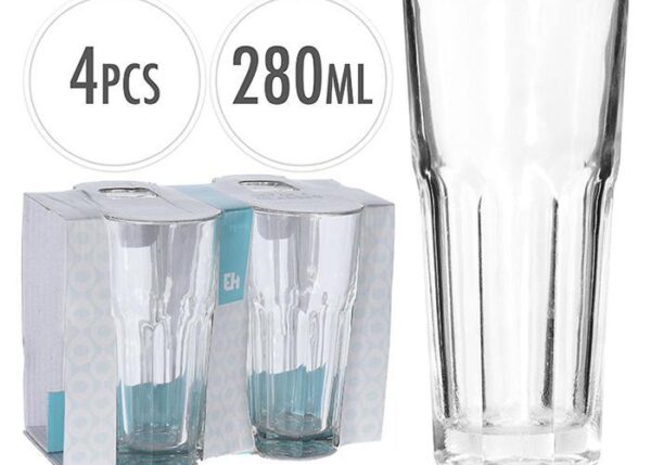 BICCHIERI IN VETRO S/4 280ML PER ACQUA ART.YE5000070