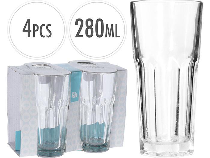 BICCHIERI IN VETRO S/4 280ML PER ACQUA ART.YE5000070 BICCHIERI IN VETRO S/4 280ML PER ACQUA ART.YE5000070