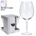 SET 4 CALICI VETRO VINO ROSSO 58CL ART.CC7000290