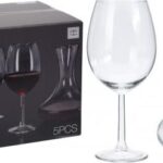 SET 4 CALICI+DECANTER VETRO ART.VER000572
