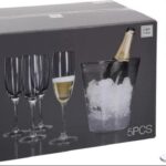 SET 4FLUTES+SECCHIELLO VETRO ART.VER000573