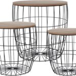 CESTA METALLO BASE LEGNO GRANDE ART.HX9200180