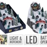 SCENA NATALE SKI PARK 34X25CM C/LED ART.ACJ000200