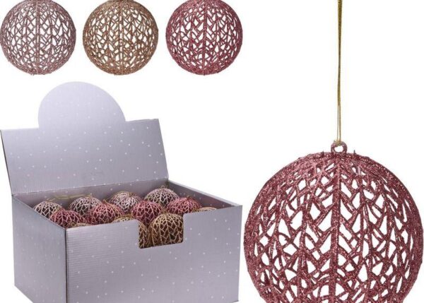 PALLE DI NATALE PP GLITTER 9CM 3ASS ART.CAA113200