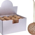 PALLA DI NATALE PP ORO GLITTER 9CM