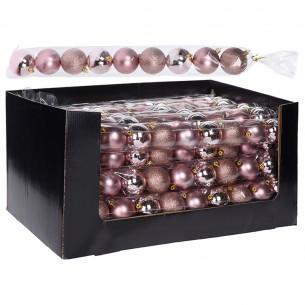 PALLE DI NATALE S/9 PS 60MM ELEGANCE ROSA