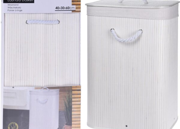 PORTABIANCHERIA BAMBU BIANCO 60CM ART.HX9100520