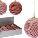 PALLE DI NATALE RETE PF 80MM ASHLEY 2ASS ROSA ART.CAA126440