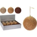 PALLE DI NATALE RETE PF8CM AMBER COLOR 3ASS ORO ART.CAA126450