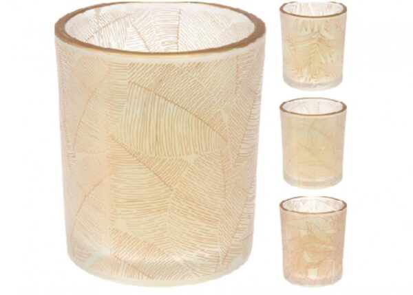VASO VETRO C/CANDELA 8X10CM 3A ART.ACC684600