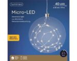 PALLA CON MICROLED BIANCO CALDO 20CM 40 LED 483769