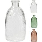 BOTTIGLIA VETRO RILIEVO 21CM 4 ASS. ART.HC8999930