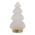 ALBERO VETRO BIANCO 15X28CM LED