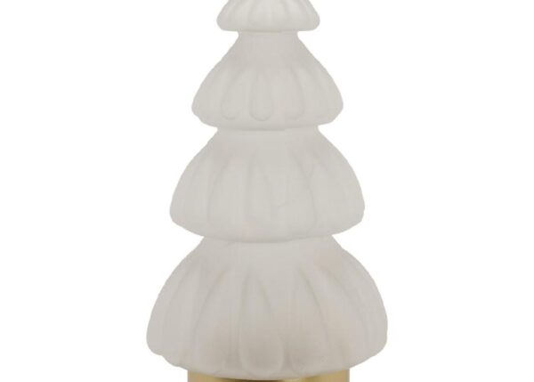 ALBERO VETRO BIANCO 15X28CM LED