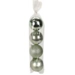 PALLE DI NATALE S/5 PS 80MM VERDE CHIARO