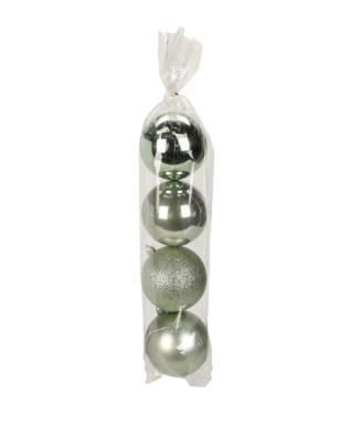 PALLE DI NATALE S/5 PS 80MM VERDE CHIARO