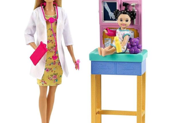 BARBIE CARRIERA PEDIATRA + PAZIENTE BRUNA DHB63