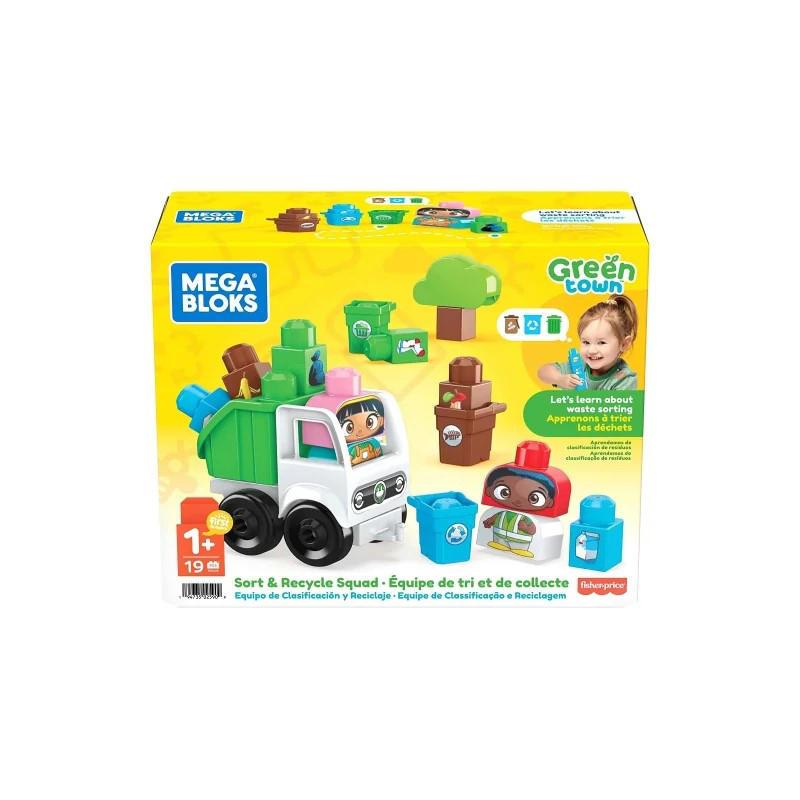 FISHER PRICE MEGA BLOKS GREEN CAMION RACCOLTA DIFFERENZIATA FISHER PRICE MEGA BLOKS GREEN CAMION RACCOLTA DIFFERENZIATA