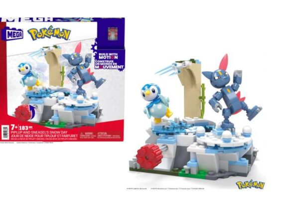 POKEMON PIPLUP E SNEASEL DIVERTIMENTO SULLA NEVE
