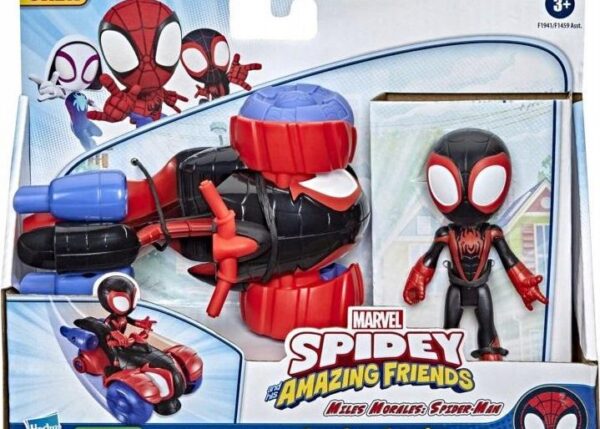 SPIDEY PERSON. 10CM HILES SPIDEY CON VEICOLO ART.F1940/F1459