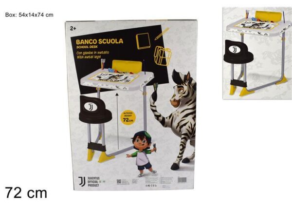 BANCO SCUOLA IN METALLO BIANCO NERO GG02404@@!