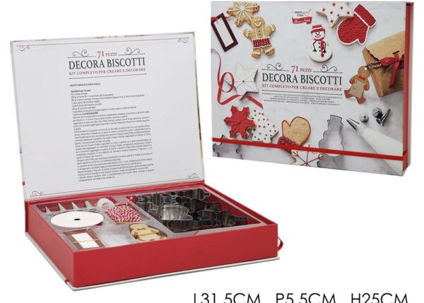 KIT 71PZ DECORA BISCOTTI NATALIZI ART.594995