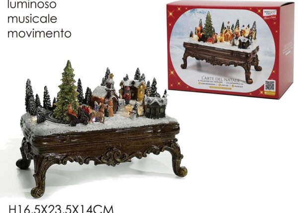 TAVOLINO C/PAES. NAT. B/O LU/MUS/MOV. ART.460609