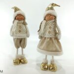 BIMBO IN PIEDI 64CM BIANCO C/ORO 2ASS