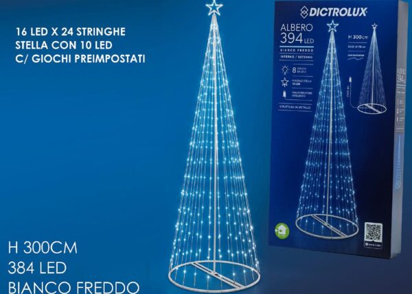 ALBERO 3 MT C/384 LED PROG. B.FREDDO ART.450086