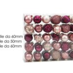 PALLE DI NATALE IN BOX 60 ADDOBBI ROSA MIX ART.418318