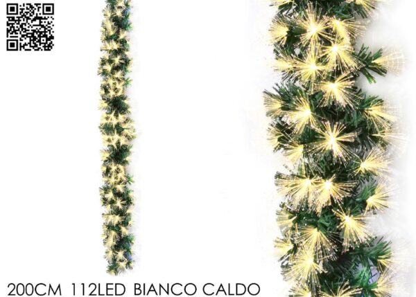 GHIRLANDA FIBRE OTT. 2 MT 24LED B.CALDO ART.472815