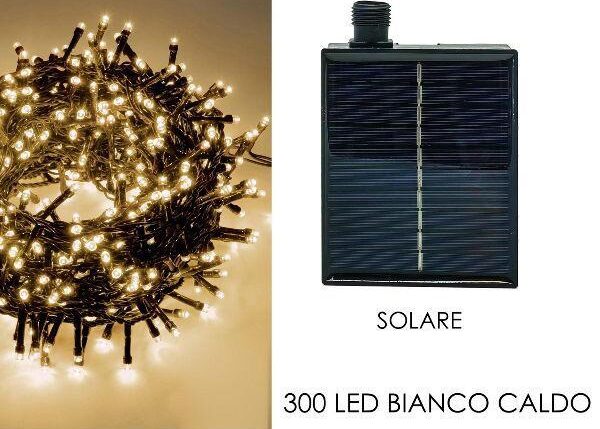 MINILUCCIOLE 300 LED SOLARI B.CALDO X EST.PROGR ART.451020