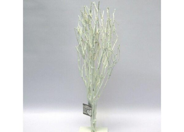 ALBERO 5 RAMI SU BASE RETTANG. H.60CM. BIANCO CREARE