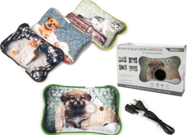 BORSA ACQUA CALDA ELETTRICA ANIMALI 4 ASS.