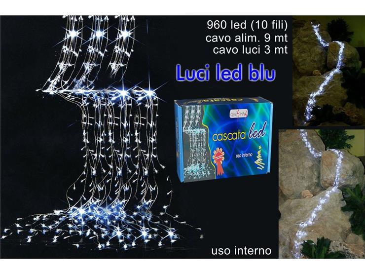 CASCATA LUCI LED 960LUCI BLU 960BL-N@@ CASCATA LUCI LED 960LUCI BLU 960BL-N@@
