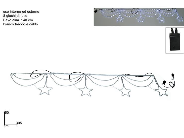 CORNICE LED C/STELLE 305*60CM BIANCOFR/CA YY121009A C/GIOCHI DI LUCE CORNICE LED C/STELLE 305*60CM BIANCOFR/CA YY121009A C/GIOCHI DI LUCE