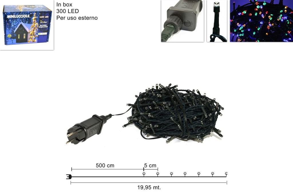 MINILUCCIOLE 300LED IN SCATOLA USO EST.MULTICOLOR YC-31LED-300-M-IP44 MINILUCCIOLE 300LED IN SCATOLA USO EST.MULTICOLOR YC-31LED-300-M-IP44