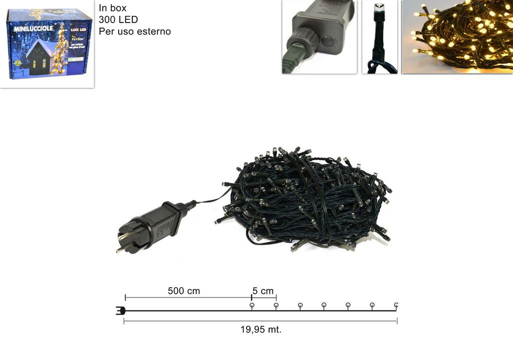 MINILUCCIOLE 300LED IN SCAT.USO EST BIANCO CALDO YC-31LED-300-WW-IP44 MINILUCCIOLE 300LED IN SCAT.USO EST BIANCO CALDO YC-31LED-300-WW-IP44