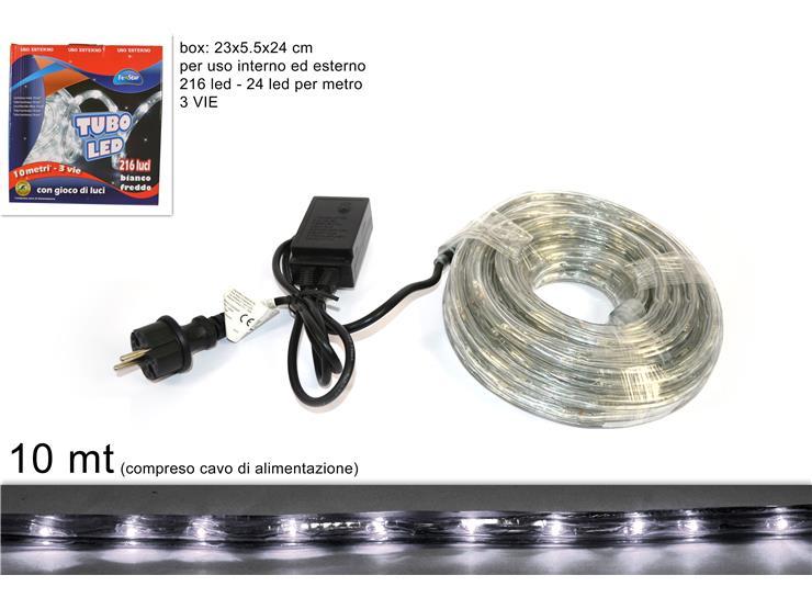 TUBO LED 10MT 3VIE BIANCO FREDDO 24 LUCI/MJH-LED-CH-W TUBO LED 10MT 3VIE BIANCO FREDDO 24 LUCI/MJH-LED-CH-W