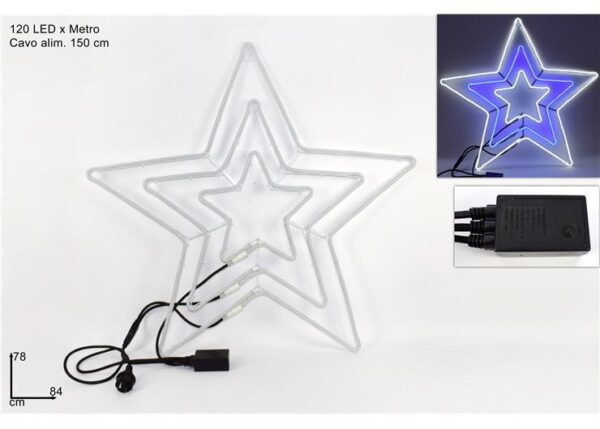 STELLA LUMINOSA NEON BIANCO BLUGIOCHI LUCI EST DD19004