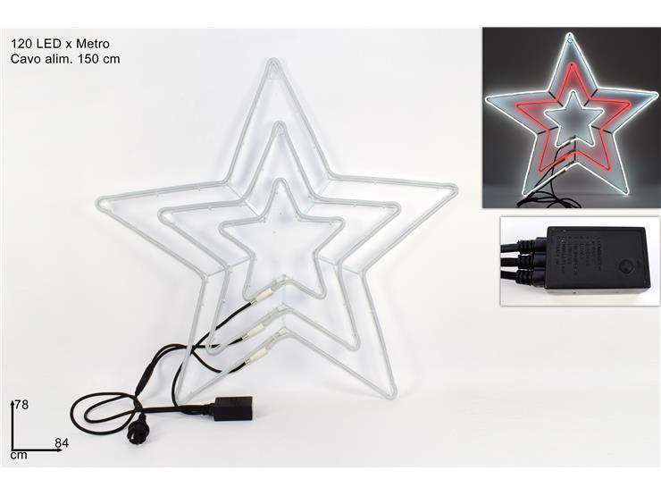 STELLA LUMINOSA NEON BIANCO ROSSOGIOCHI LUCI EST DD19005 STELLA LUMINOSA NEON BIANCO ROSSOGIOCHI LUCI EST DD19005