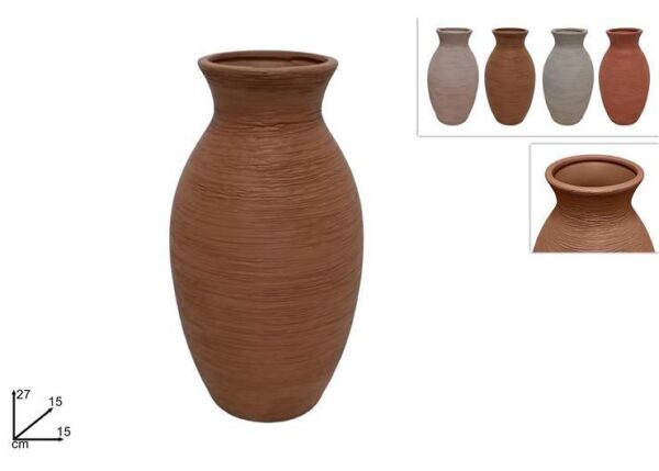 VASO CERAMICA 27 CM 4 COLORI ART.DEV23023141