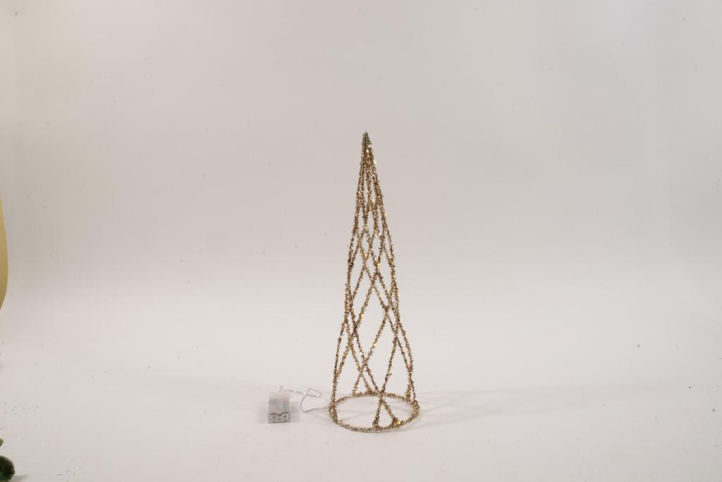 ALBERO CONO "STYLE" GLITTERATO CON LUCI LED H.42XDIAM.14CM ART.71327 - ALBERO CONO "STYLE" GLITTERATO CON LUCI LED H.42XDIAM.14CM ART.71327 -