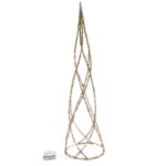 ALBERO CONO "STYLE" GLITTERATO CON LUCI LED H.60XDIAM.16CM ART.71334 -